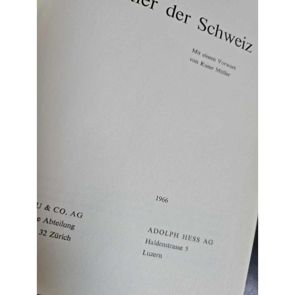 1966 1ST Edition HARDCOVER Die Taler Der Schweiz by JP Divo Swiss Talers German